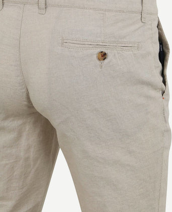 Suitable chino Pico linnen beige