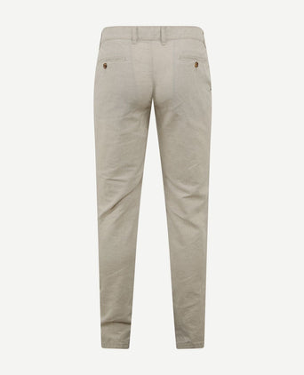 Suitable chino Pico linnen beige