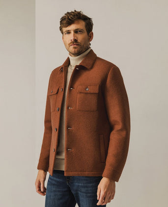 State of Art overshirt wolblend brique | Regular-fit