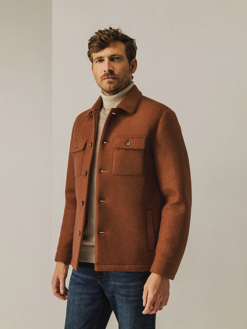 State of Art overshirt wolblend brique | Regular-fit