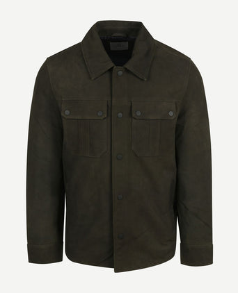 Suitable jacket suede olijfgroen