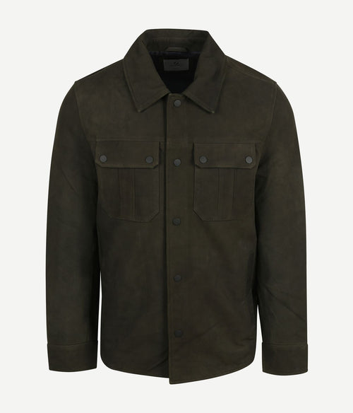 Suitable jacket suede olijfgroen