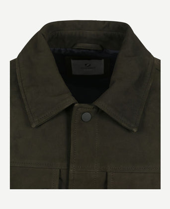 Suitable jacket suede olijfgroen