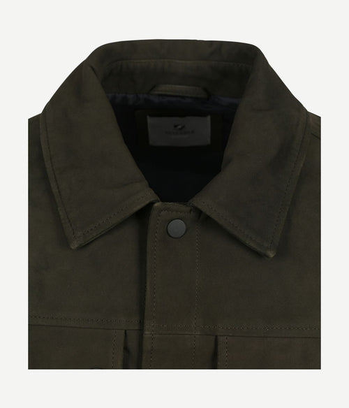 Suitable jacket suede olijfgroen