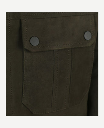 Suitable jacket suede olijfgroen