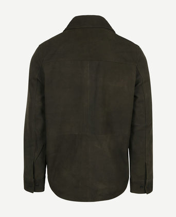 Suitable jacket suede olijfgroen