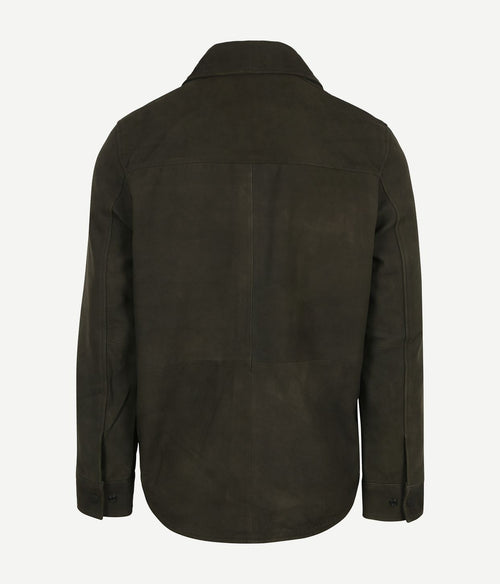 Suitable jacket suede olijfgroen