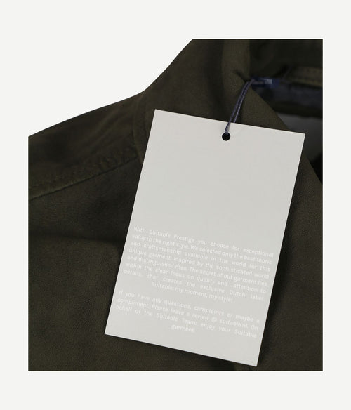Suitable jacket suede olijfgroen