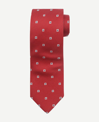 Suitable stropdas zijde bloem rood