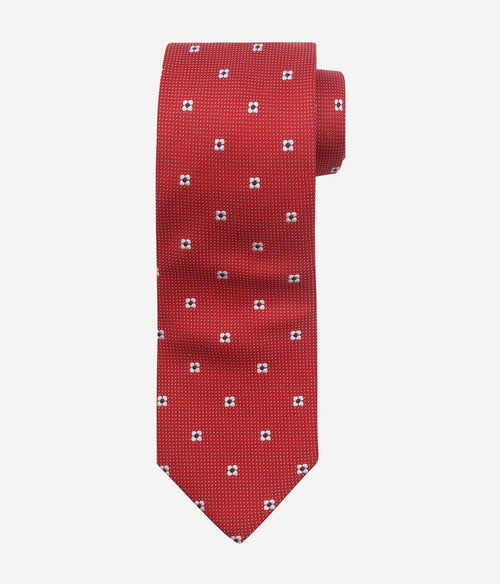 Suitable stropdas zijde bloem rood