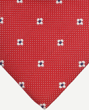 Suitable stropdas zijde bloem rood