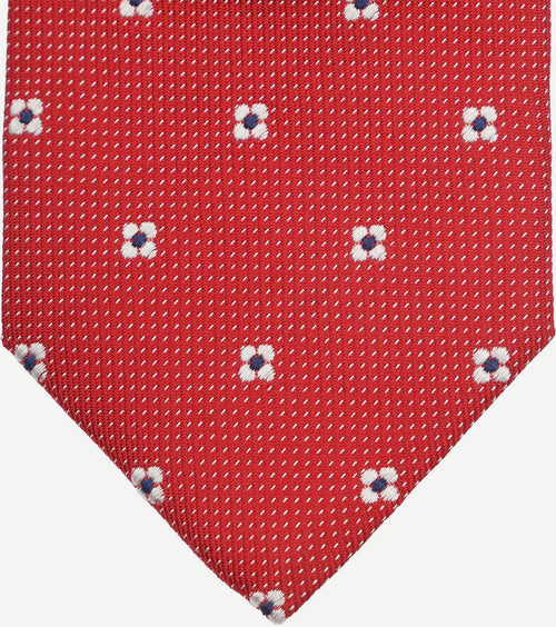 Suitable stropdas zijde bloem rood