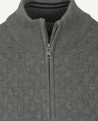 Gant vest texture grijs | Regular-fit