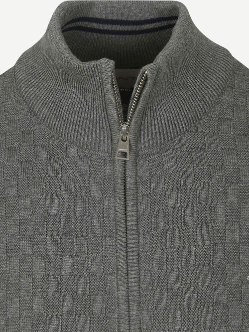 Gant vest texture grijs | Regular-fit