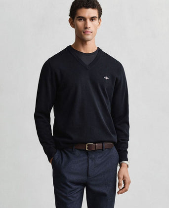 Pullover v-hals donkerblauw