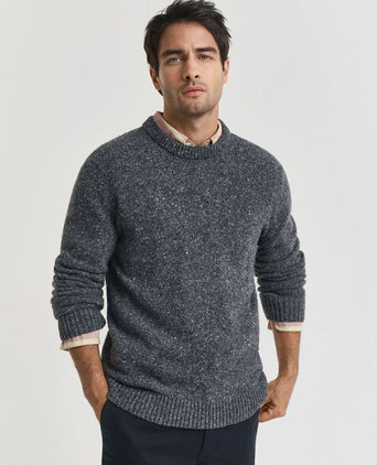 Gant pullover wool blend antraciet | Regular-fit