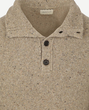 Mocker pullover wool blend sand