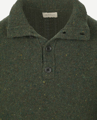 Mocker pullover wool blend donkergroen