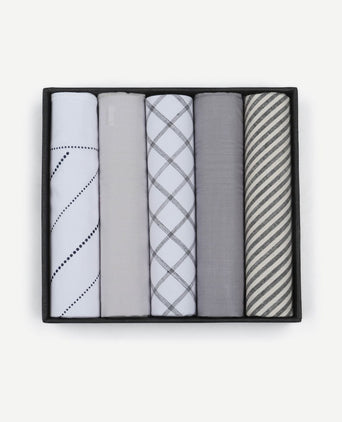 Suitable zakdoeken (5-pack) dessin grey