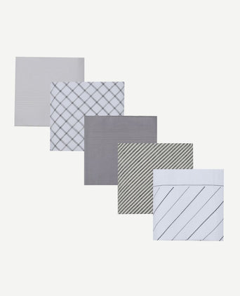 Suitable zakdoeken (5-pack) dessin grey