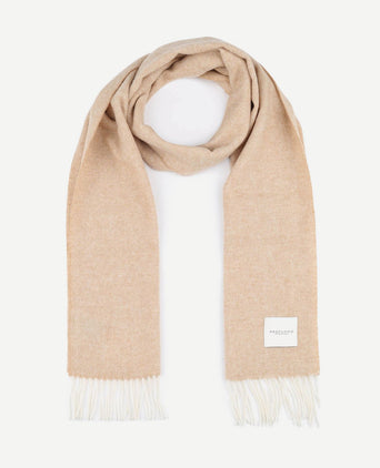 Sjaal lamswol lichtbeige