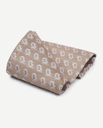 Suitable zijde pochet beige print