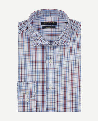 Steppin' Out overhemd ruiten blauw rood | Regular-fit
