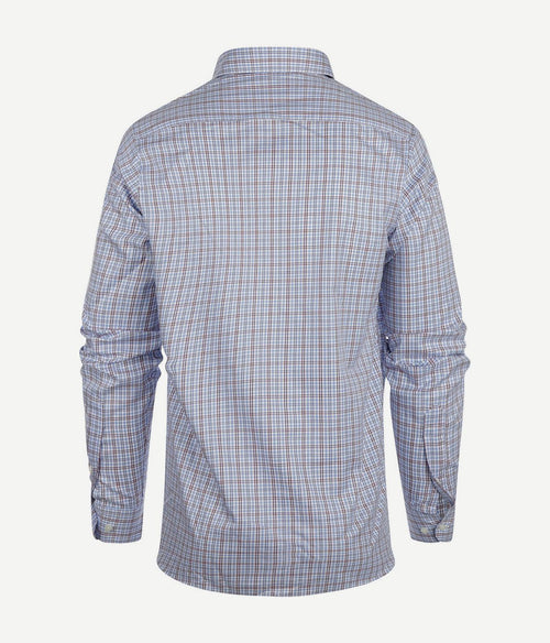 Steppin' Out overhemd ruiten blauw rood | Regular-fit