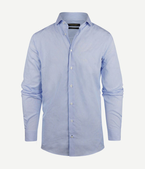 Steppin' Out overhemd streep lichtblauw | Regular-fit