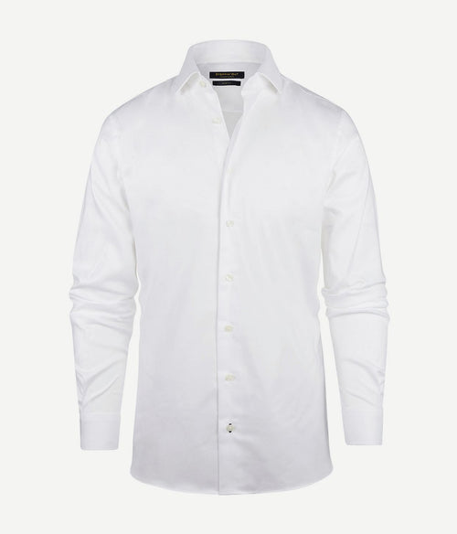 Steppin' Out overhemd slim-fit twill wit