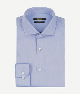 Steppin' Out overhemd dobby lichtblauw | Regular-fit Steppin' Out overhemd dobby lichtblauw | Regular-fit