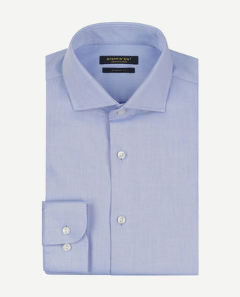 Steppin' Out overhemd dobby lichtblauw | Regular-fit