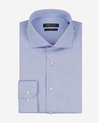 Steppin' Out overhemd slim-fit dobby lichtblauw