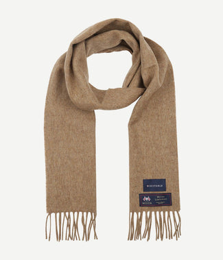 Sjaal ruit merino wol beige Sjaal ruit merino wol beige