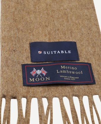 Suitable sjaal ruit merino wol beige