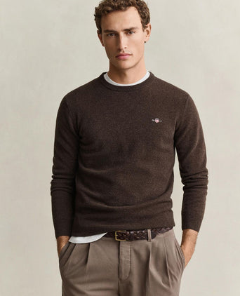Pullover lamswol bruin