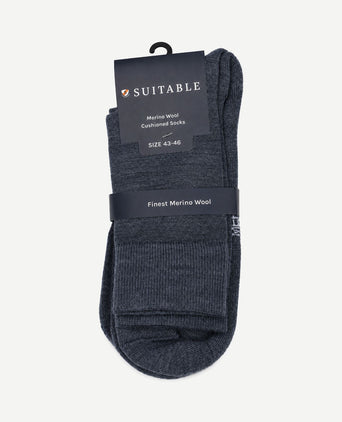 Merino sokken jeans blauw (2-pack)