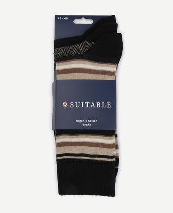 Sokken (3-pack) print zwart multicolour