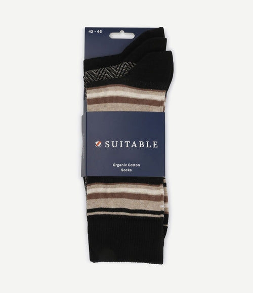 Sokken (3-pack) print zwart multicolour