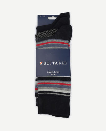 Sokken (3-pack) print donkerblauw multicolour