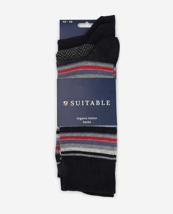 Sokken (3-pack) print donkerblauw multicolour