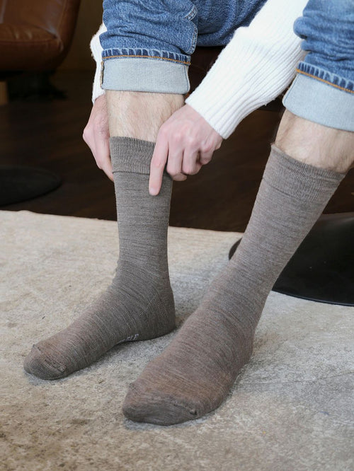 Merino sokken grijs (2-pack)