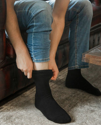Merino sokken zwart (2-pack)