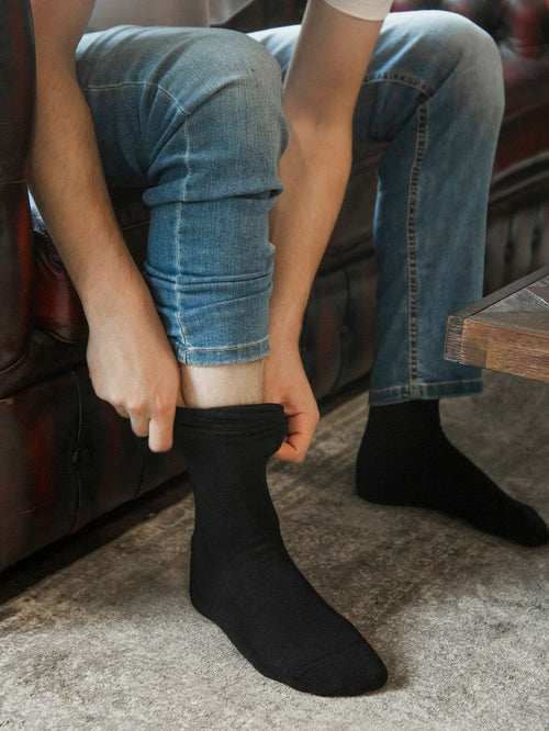 Merino sokken zwart (2-pack)