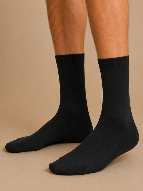 Merino sokken zwart (2-pack)