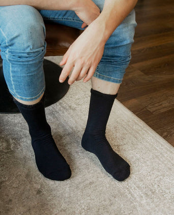 Merino sokken donkerblauw (2-pack)