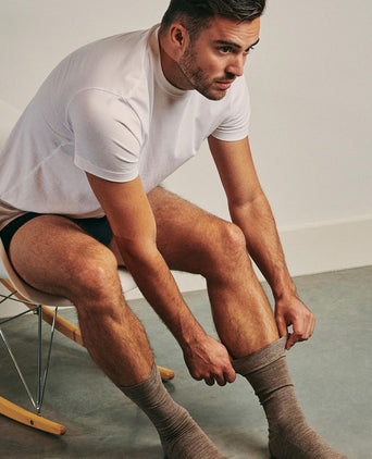 Merino sokken taupe (2-pack)