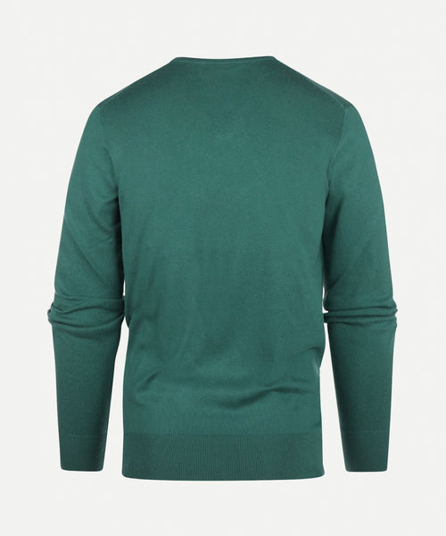 Trui cotton cashmere V-hals | Medium Green