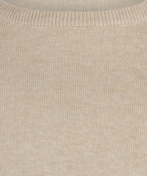 Trui cotton cashmere ronde hals | Sand