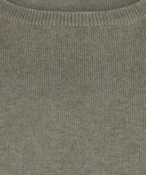 Trui cotton cashmere ronde hals | Light Olive